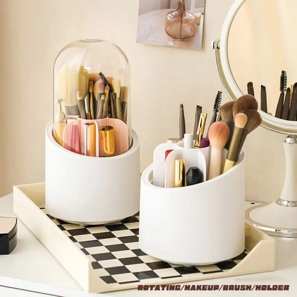360° Rotating Makeup Brush Storage Bucket – keeps your brushes organized and tidy