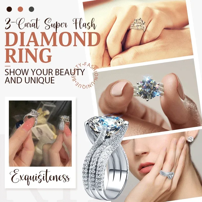 3 Carat Super Sparkling Diamond Ring – timeless elegance for everyday luxury